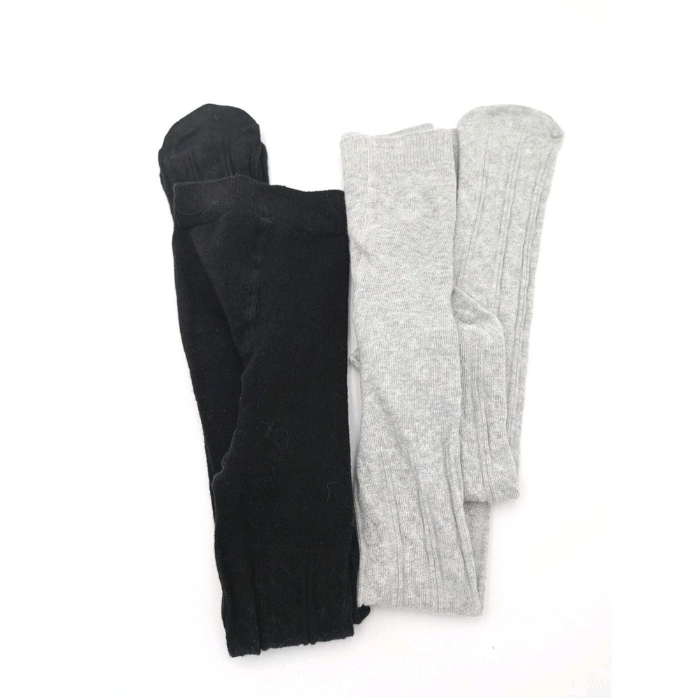 Girls gray and black Tights Size 4-6X